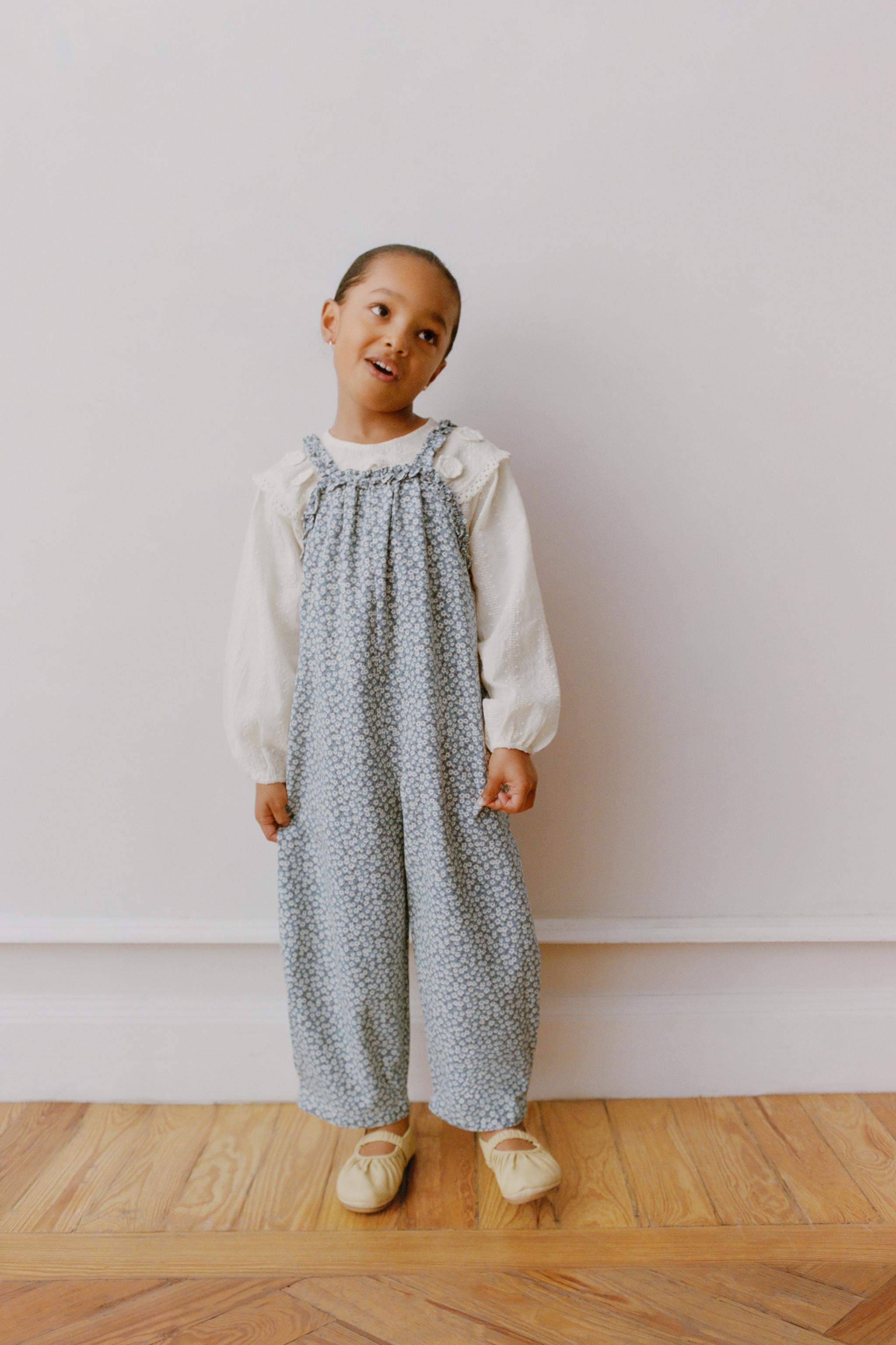 LONG FLORAL OVERALLS